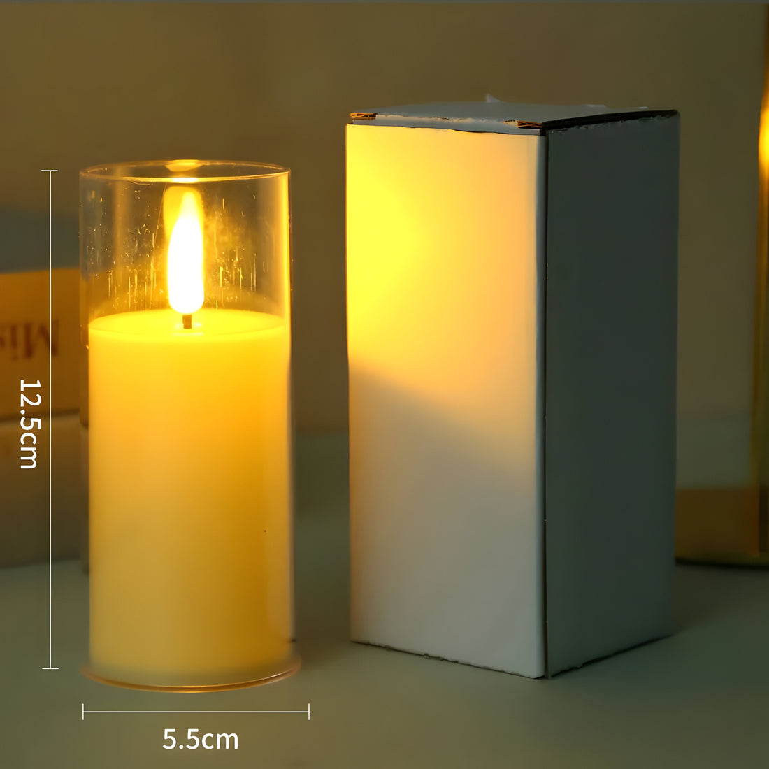 AmberFlicker Ljus - Akryl Flamslös LED-ljus