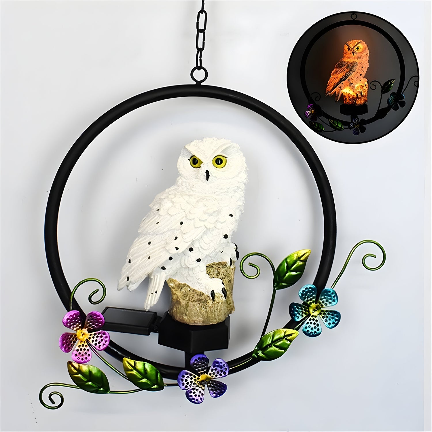 LumiOwl Light - Solcellsdriven Hängande Uggleljus