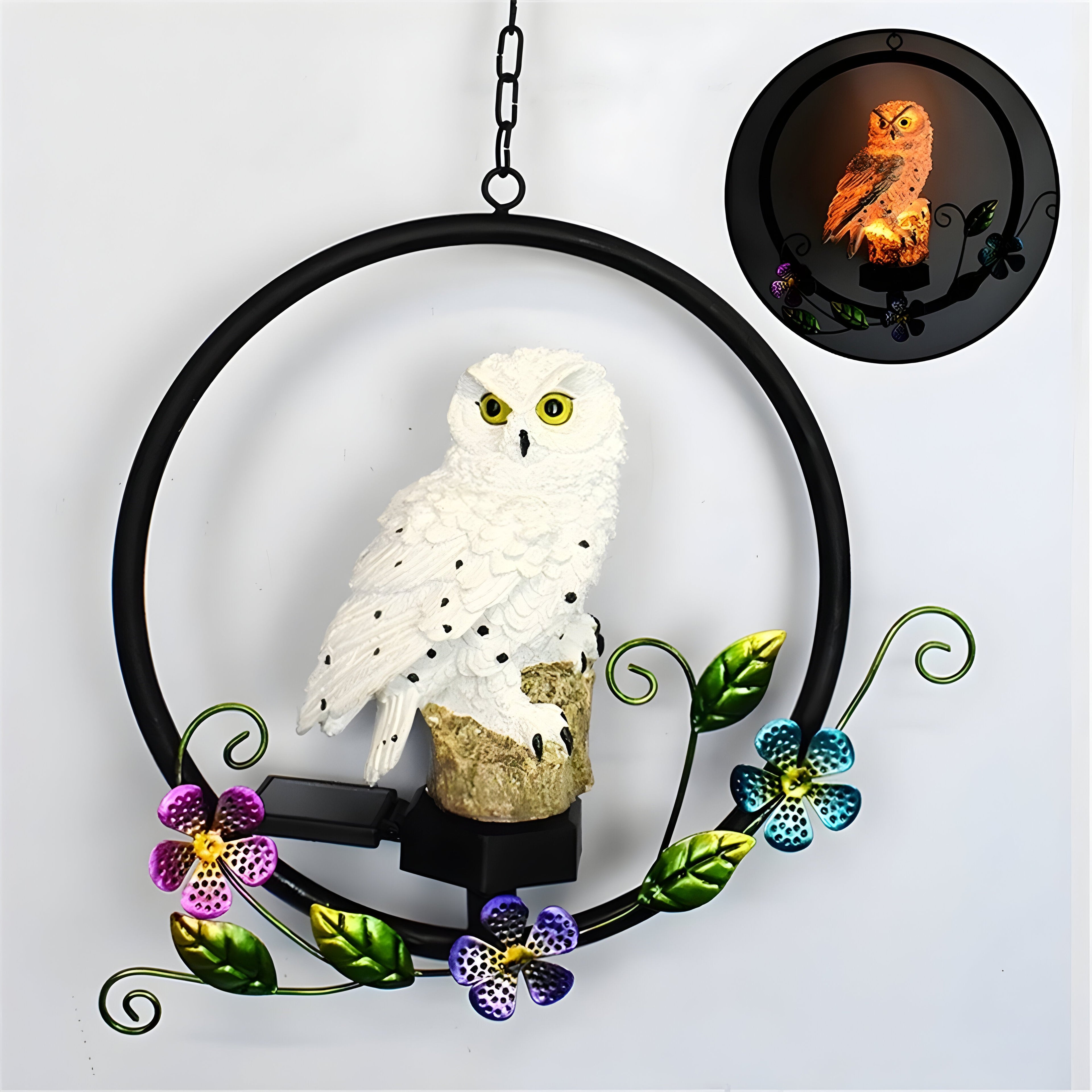 LumiOwl Light - Solcellsdriven Hängande Uggleljus
