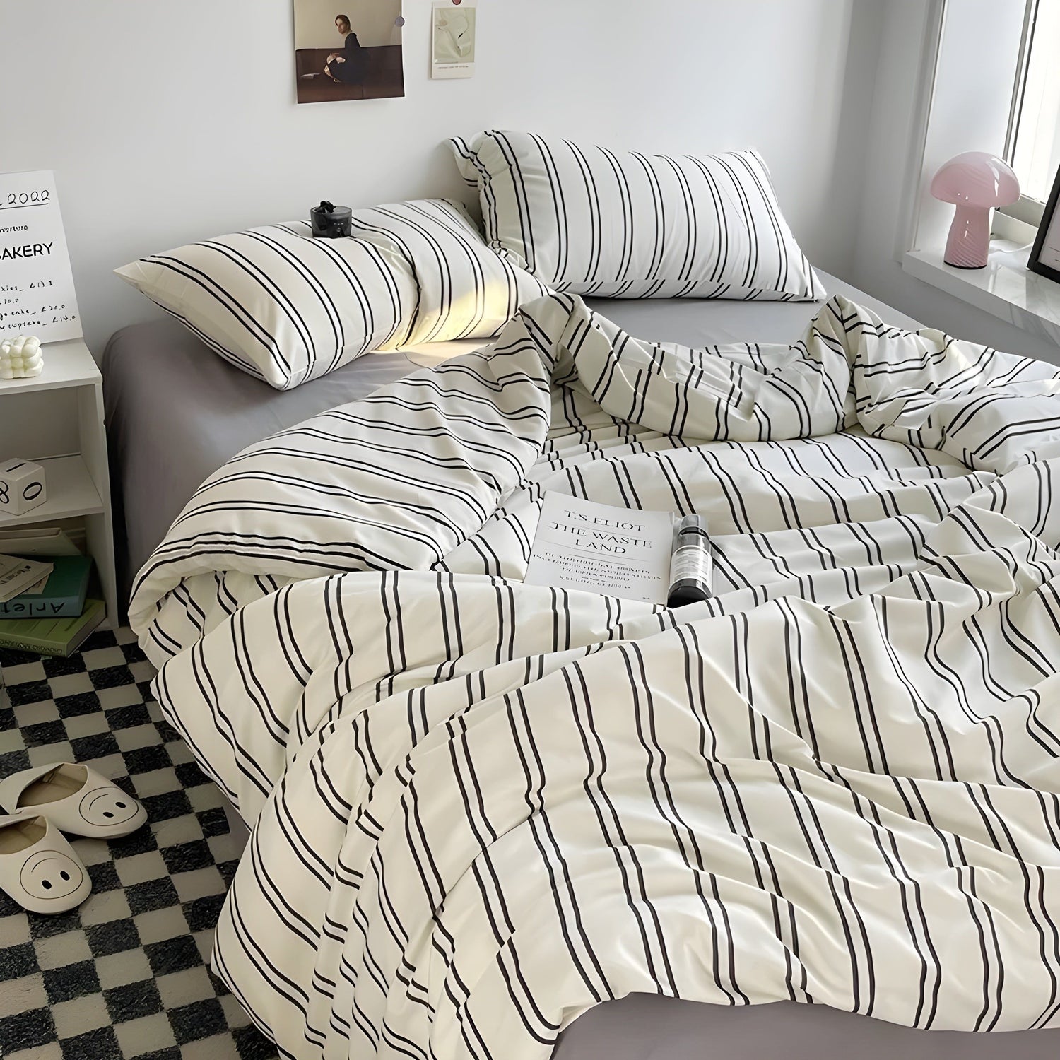 PureLoom Sängkläder Set - Modernt hudvänligt sängkläder set (1 täcke + 1 lakan + 2 örngott)