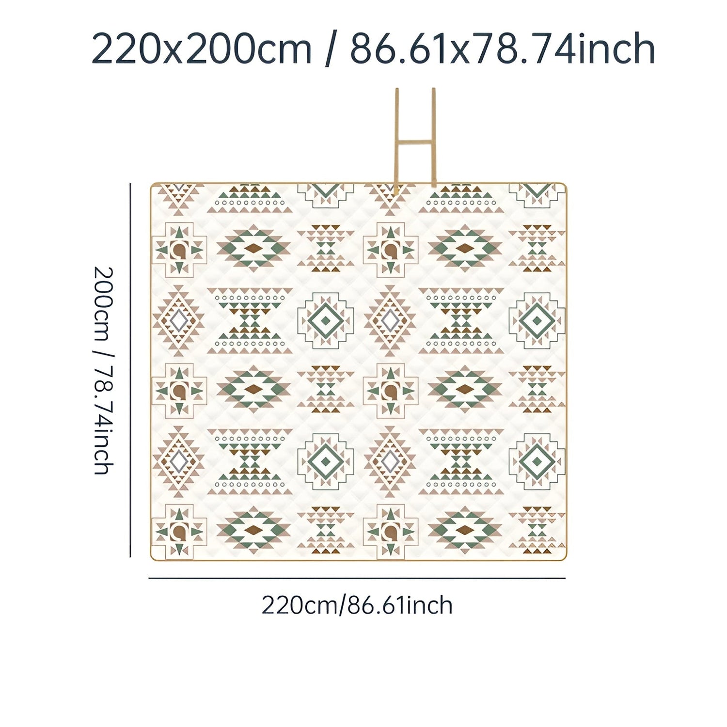 Picknickfilt med rutigt mönster – Vattentålig &amp; Fällbar | Idealisk för Park, Strand &amp; Camping