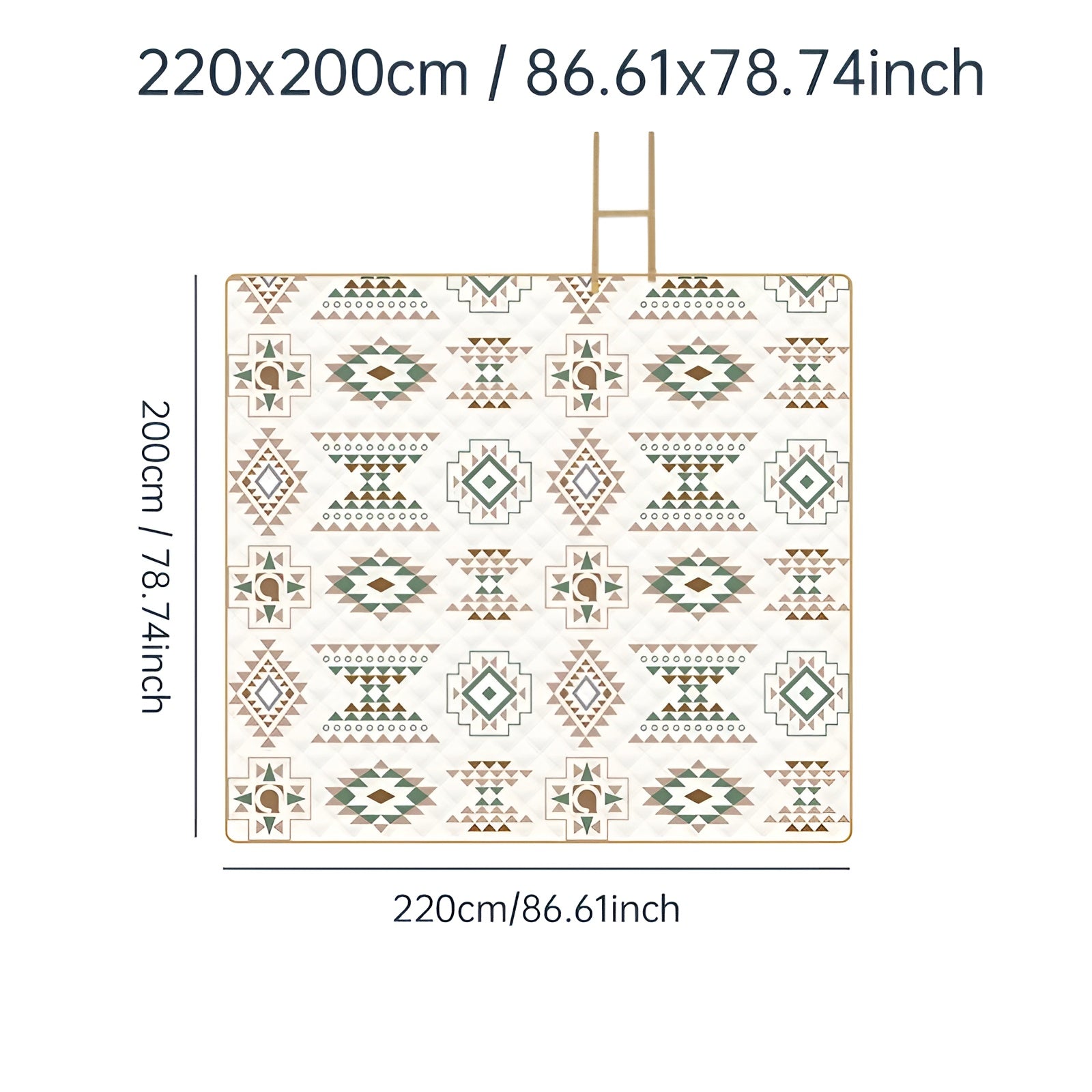 Picknickfilt med rutigt mönster – Vattentålig &amp; Fällbar | Idealisk för Park, Strand &amp; Camping