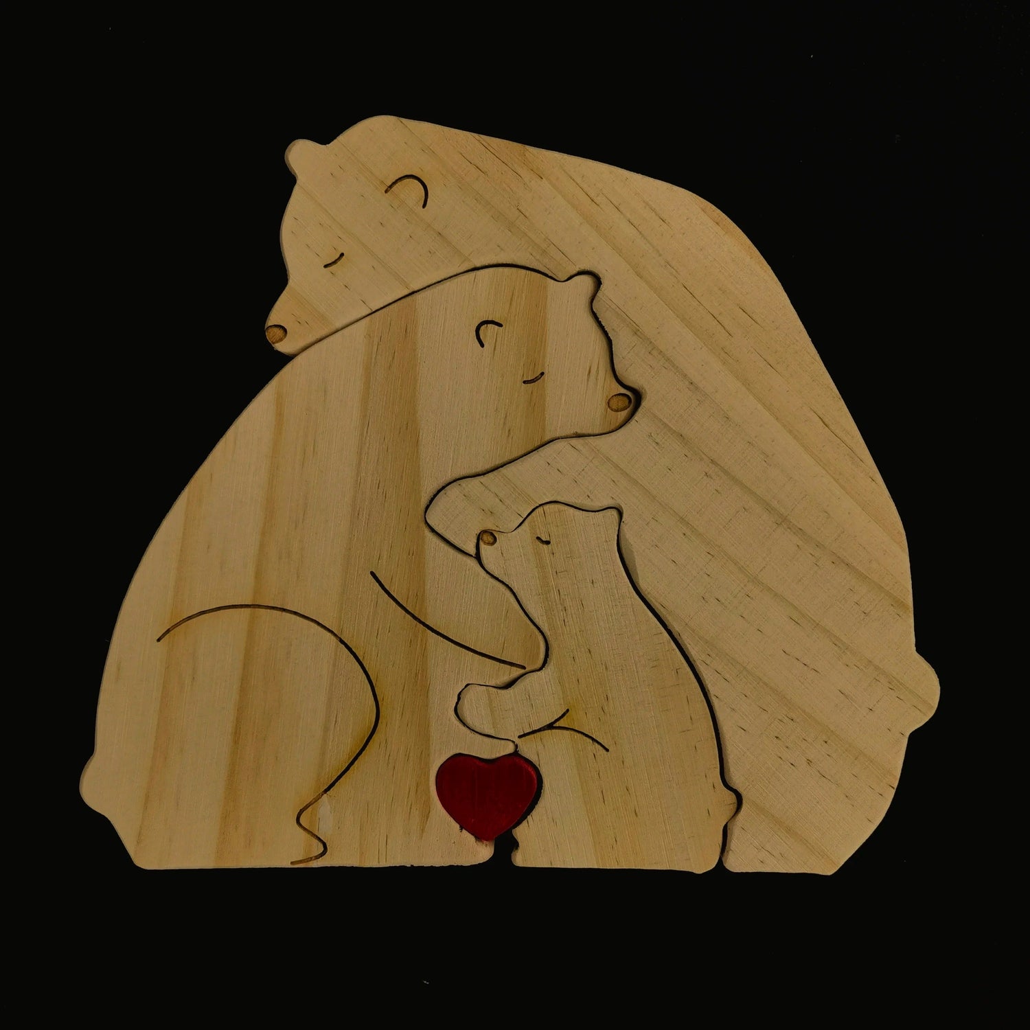 Personliggjord Björnfamilj