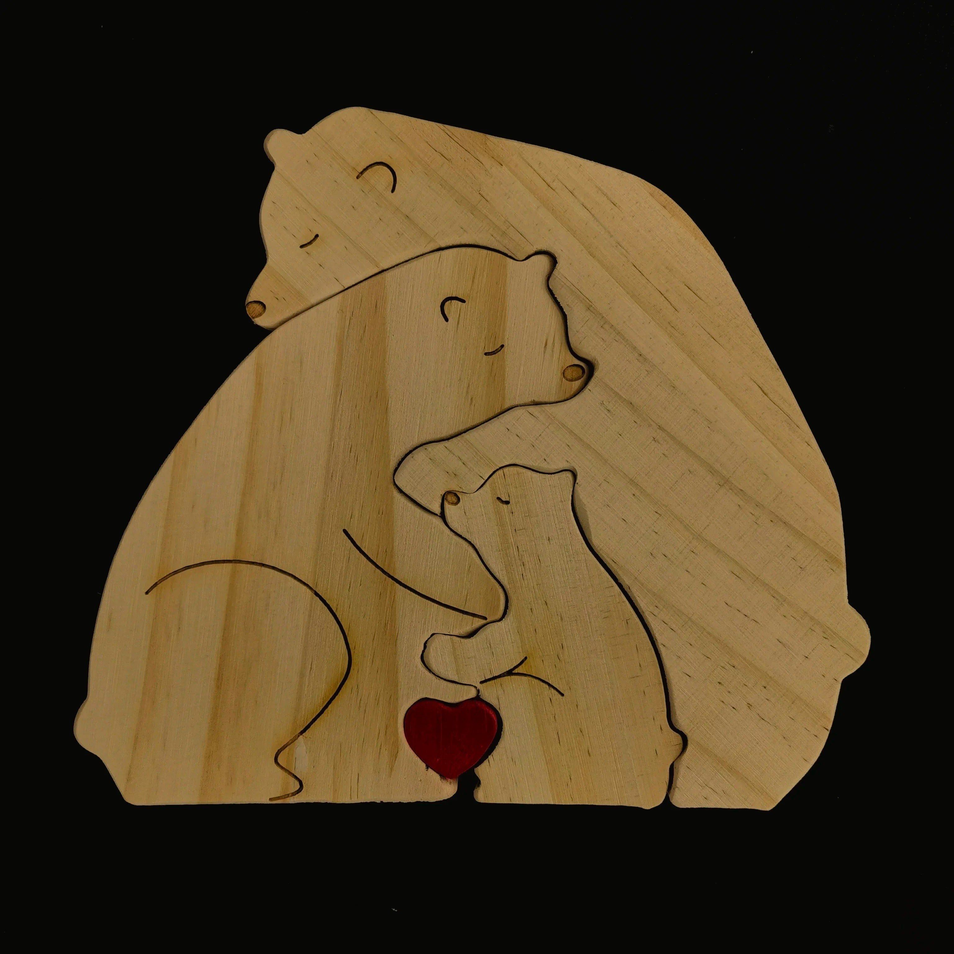 Personliggjord Björnfamilj