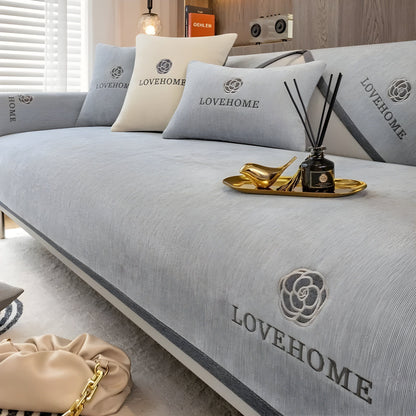 LuxeWrap Sofabeklädnad - Modern, Rutschskydd Sofakudsskydd