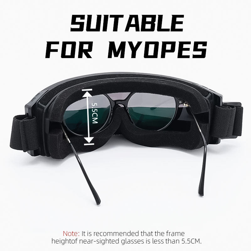 Royaleva Anti-Fog och Fit Over Glasögon Motorcykel Goggles