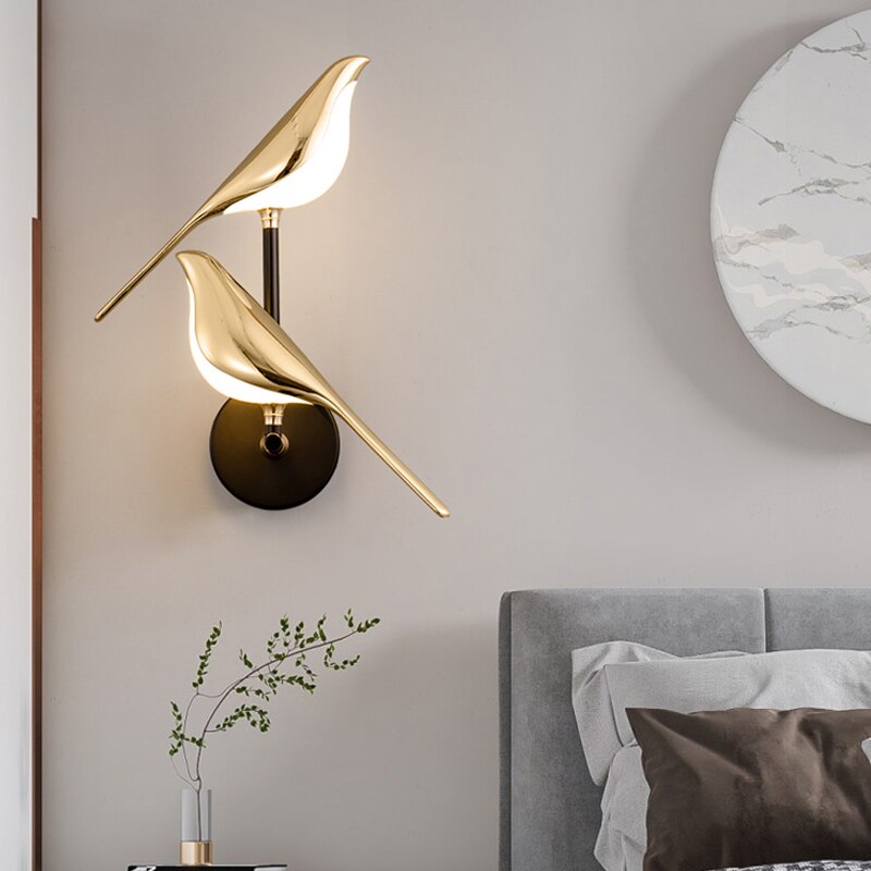 VogelLicht - Skandinavisk LED-fågel vägglampa