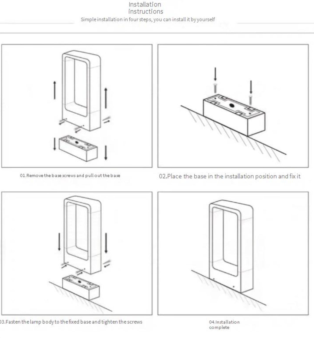 Moderna LED Pollerljus i aluminium – Väderbest belysning för trädgård i svart eller grå | För terrass, väg &amp; ingångsområde