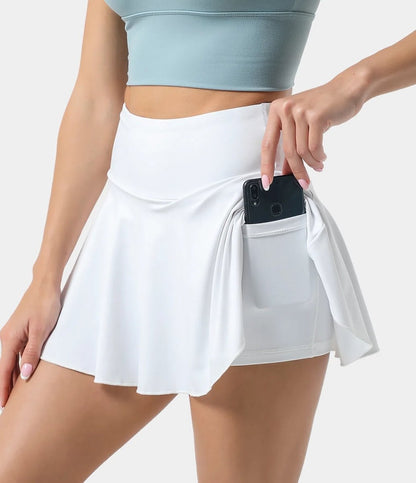 MARVELOUS Tennis kjol - Hög midja A-linje med shorts och kylande SoftlyZero-tyg