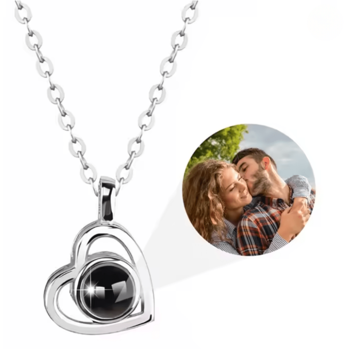 MEMORIA – Individuell foto-projektionskedja med hjärtanhängare
