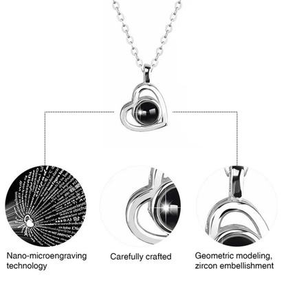 MEMORIA – Individuell foto-projektionskedja med hjärtanhängare