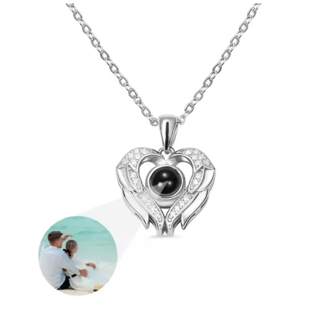 MEMORIA – Individuell foto-projektionskedja med hjärtanhängare