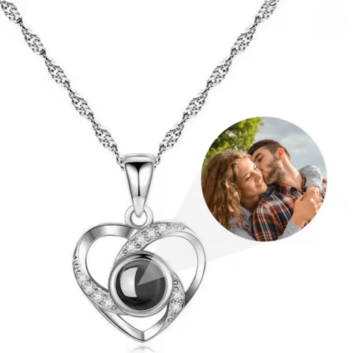 MEMORIA – Individuell foto-projektionskedja med hjärtanhängare