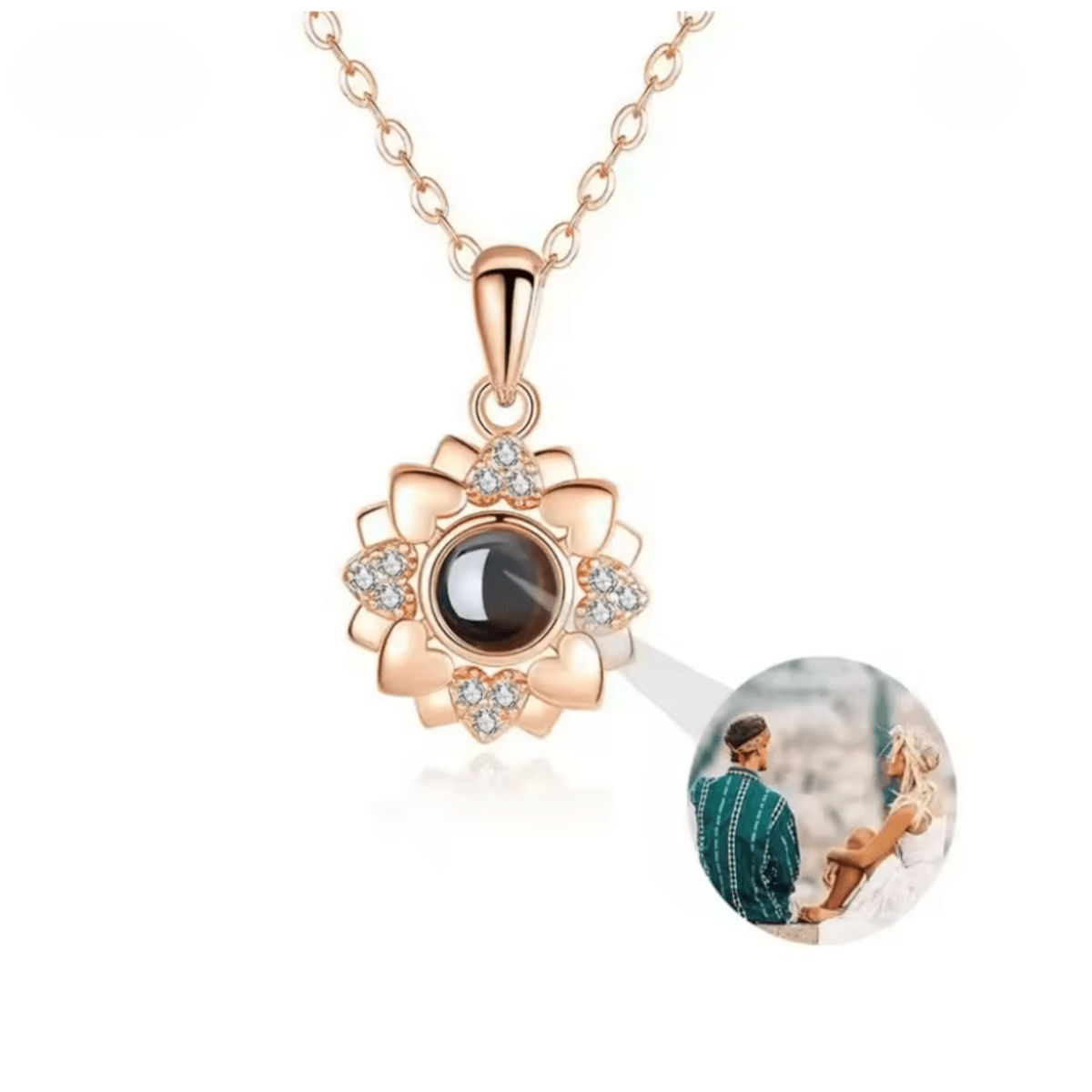 MEMORIA – Individuell foto-projektionskedja med hjärtanhängare