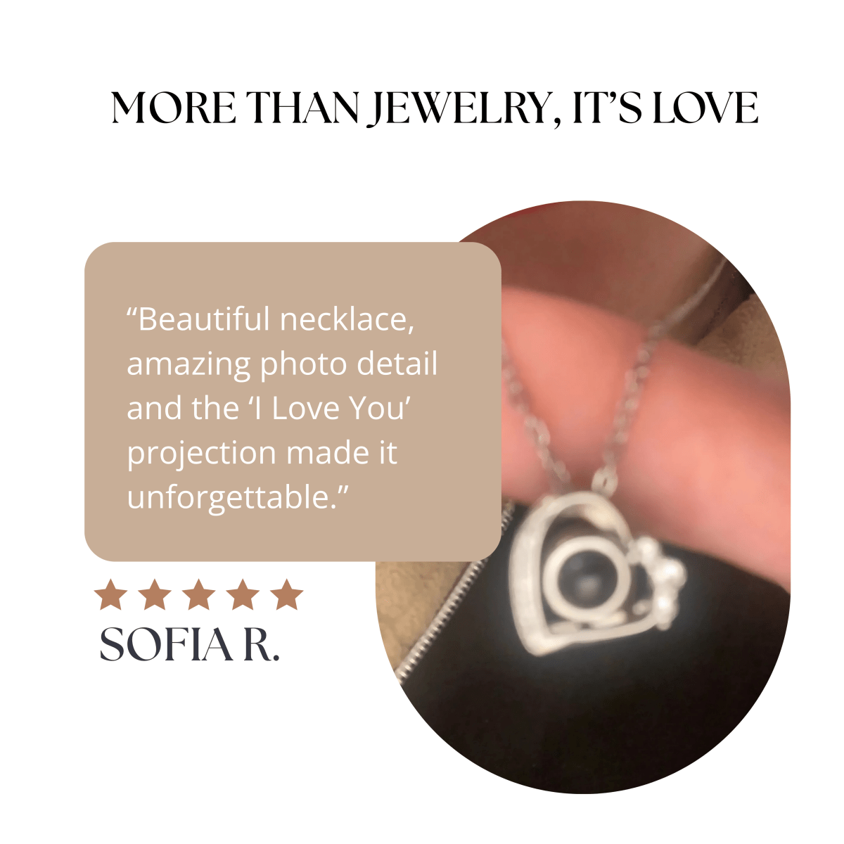 MEMORIA – Individuell foto-projektionskedja med hjärtanhängare