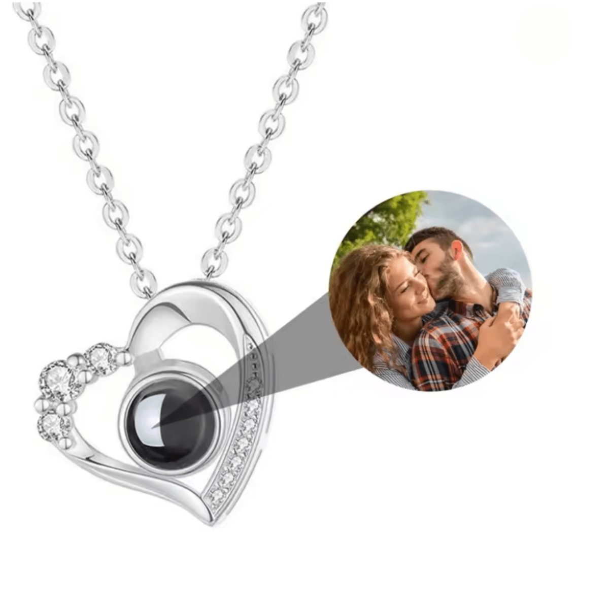 MEMORIA – Individuell foto-projektionskedja med hjärtanhängare