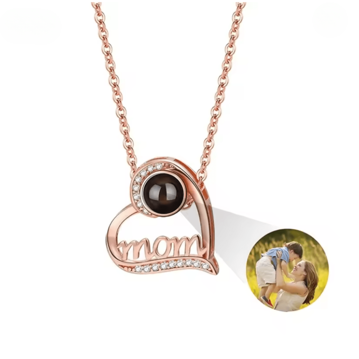 MEMORIA – Individuell foto-projektionskedja med hjärtanhängare