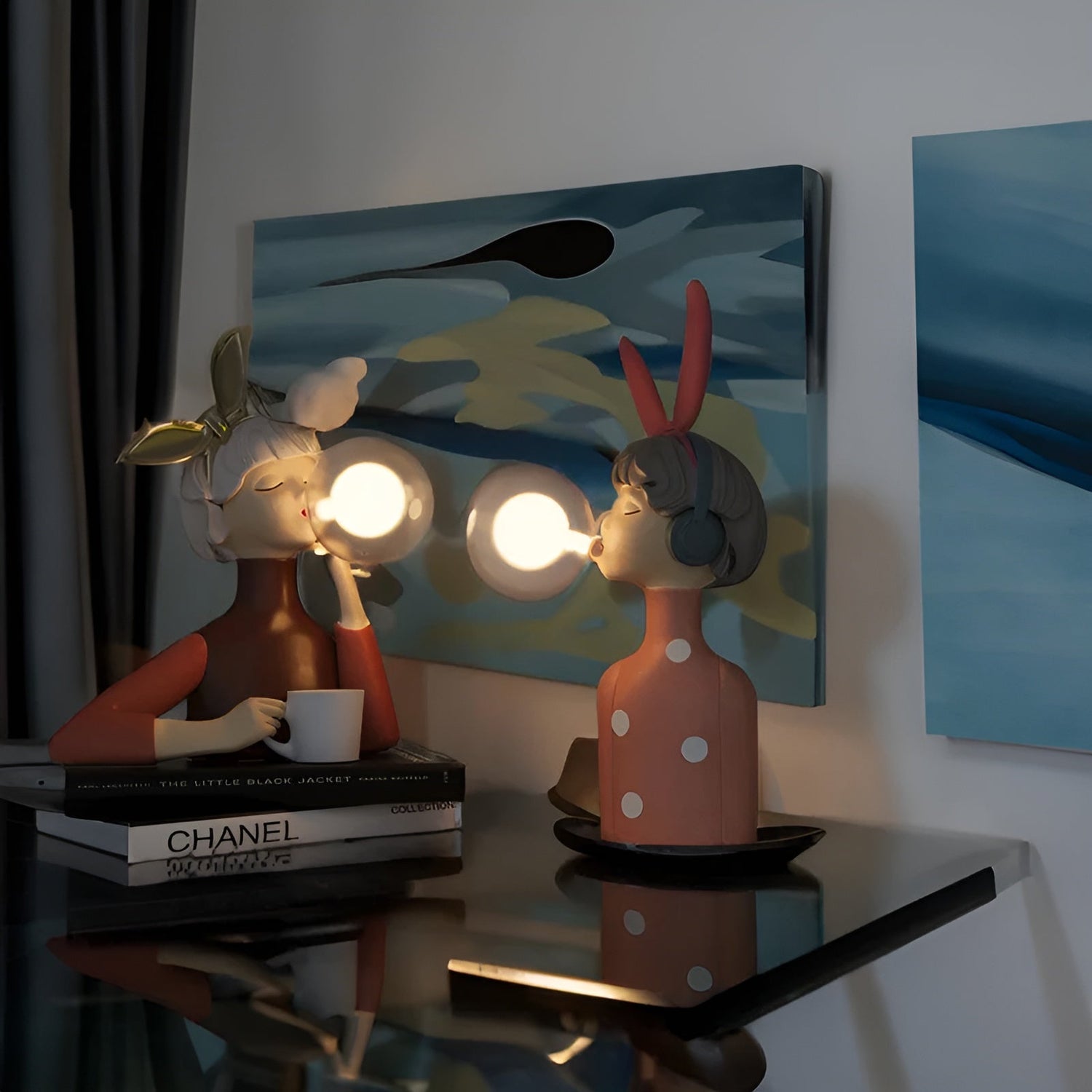 Alunora | Skulptural LED-bordlampa med stämningsljus &amp; USB-drift