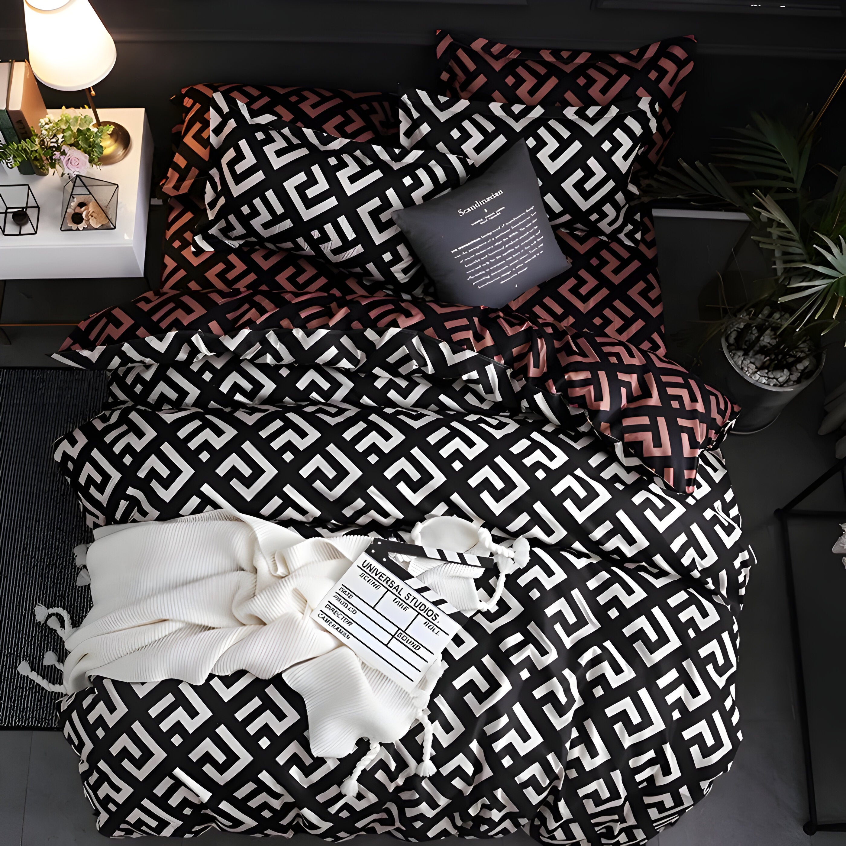 BlackBliss - Modernt Svart Sängklädesset