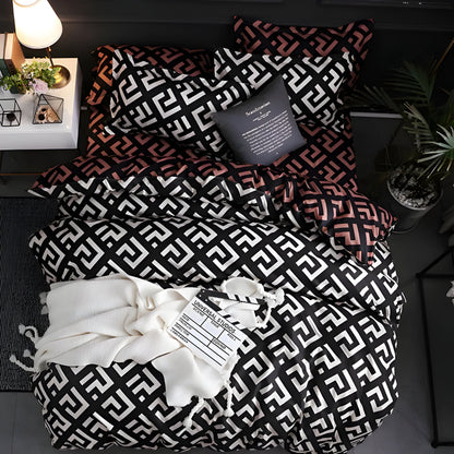 BlackBliss - Modernt Svart Sängklädesset