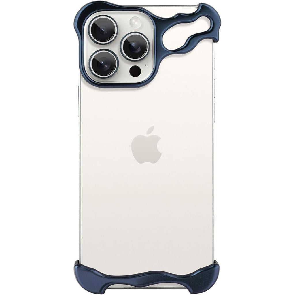 iPhone Fodral Klar Minimalistisk Metallkant Design