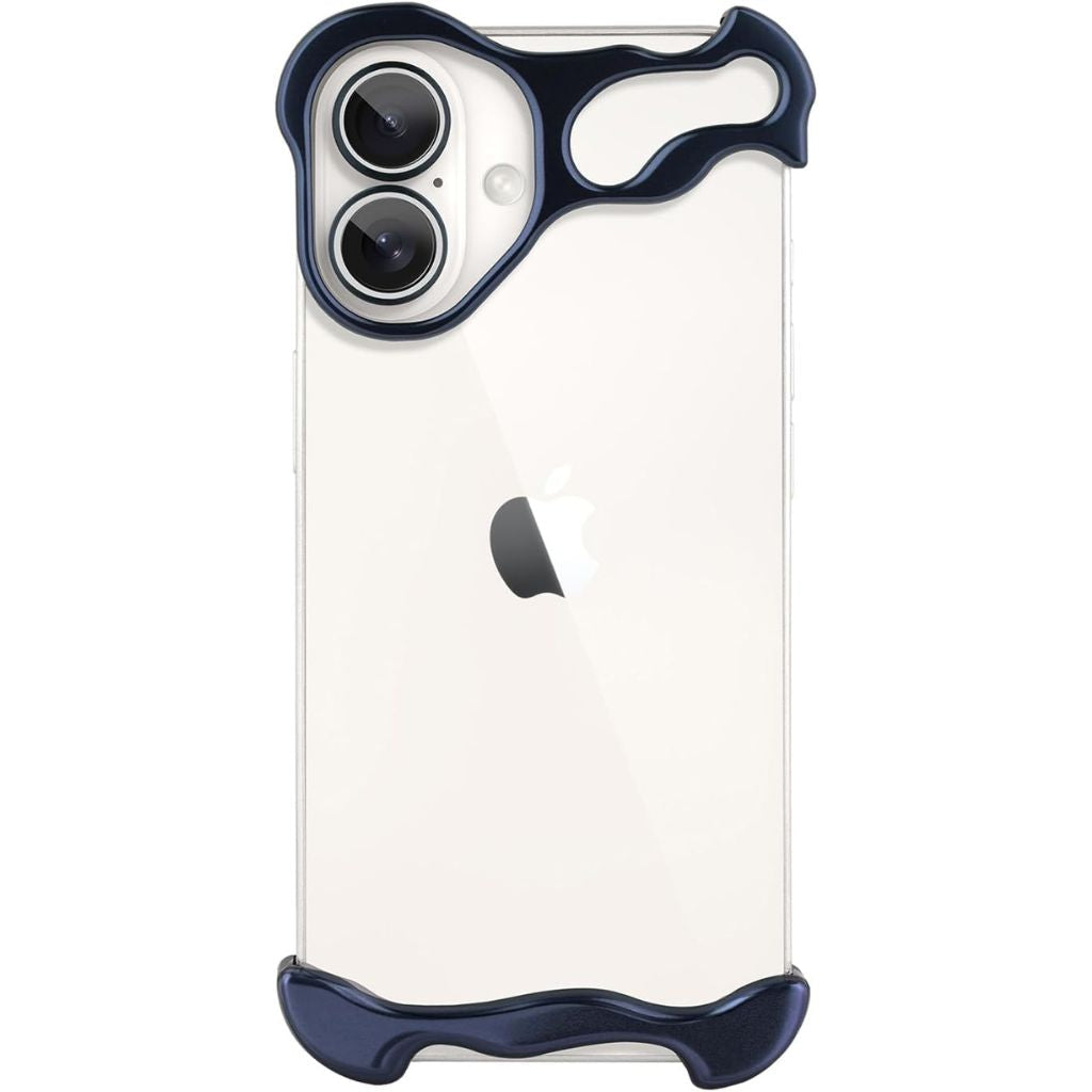 iPhone Fodral Klar Minimalistisk Metallkant Design