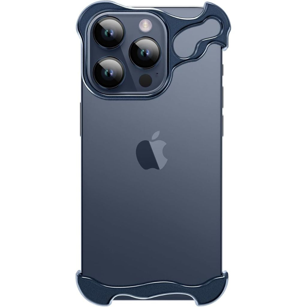 iPhone Fodral Klar Minimalistisk Metallkant Design