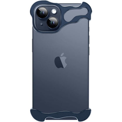 iPhone Fodral Klar Minimalistisk Metallkant Design
