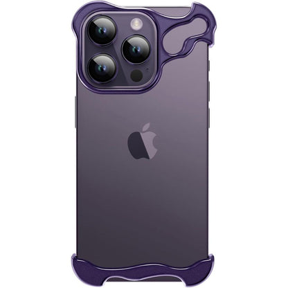 iPhone Fodral Klar Minimalistisk Metallkant Design