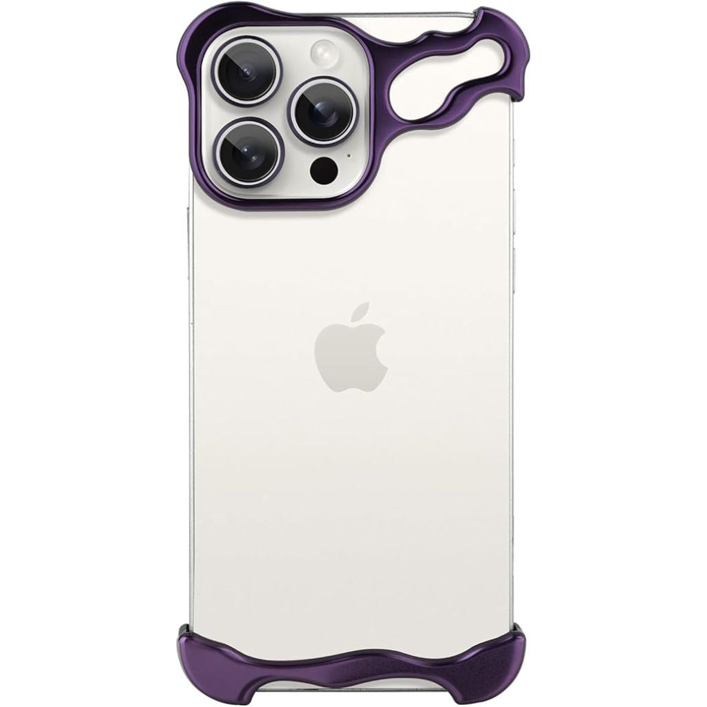 iPhone Fodral Klar Minimalistisk Metallkant Design