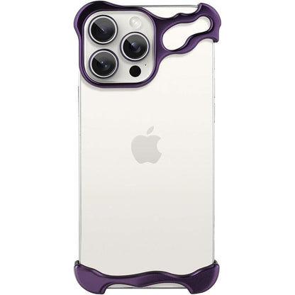 iPhone Fodral Klar Minimalistisk Metallkant Design
