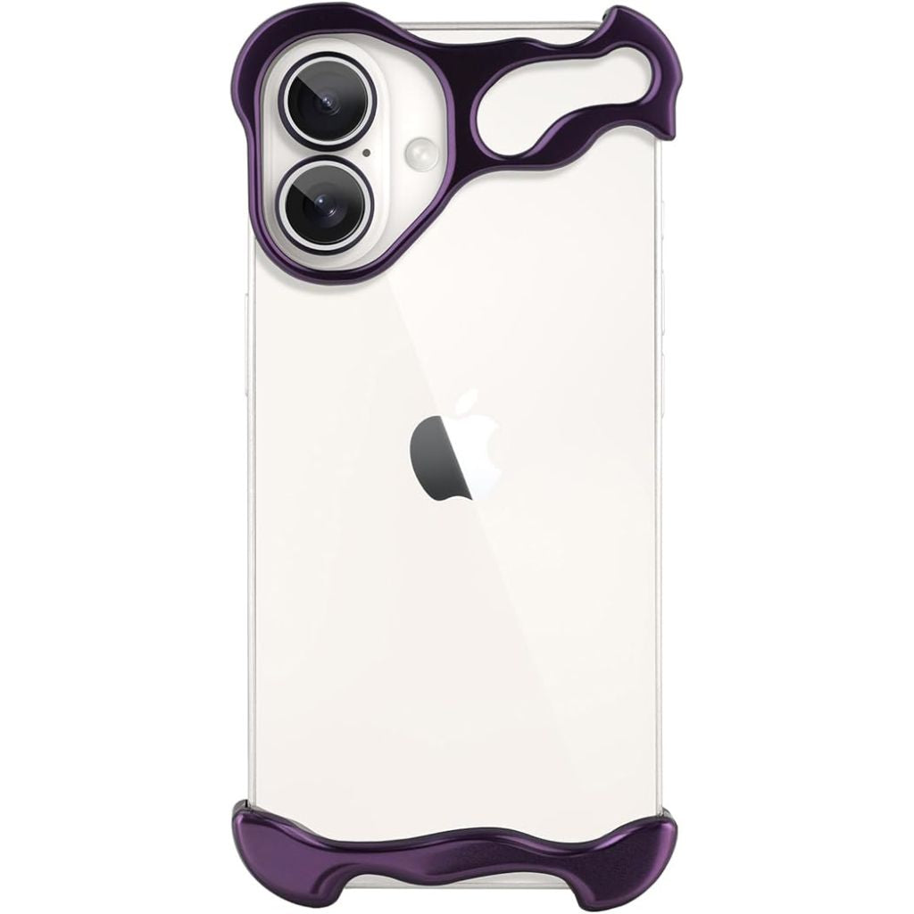 iPhone Fodral Klar Minimalistisk Metallkant Design