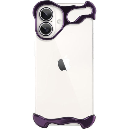 iPhone Fodral Klar Minimalistisk Metallkant Design