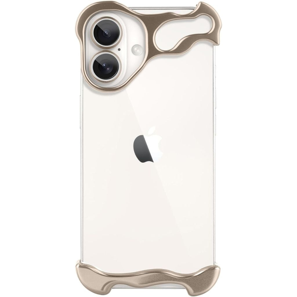 iPhone Fodral Klar Minimalistisk Metallkant Design