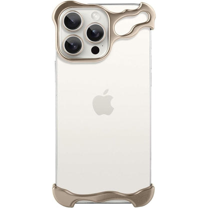 iPhone Fodral Klar Minimalistisk Metallkant Design