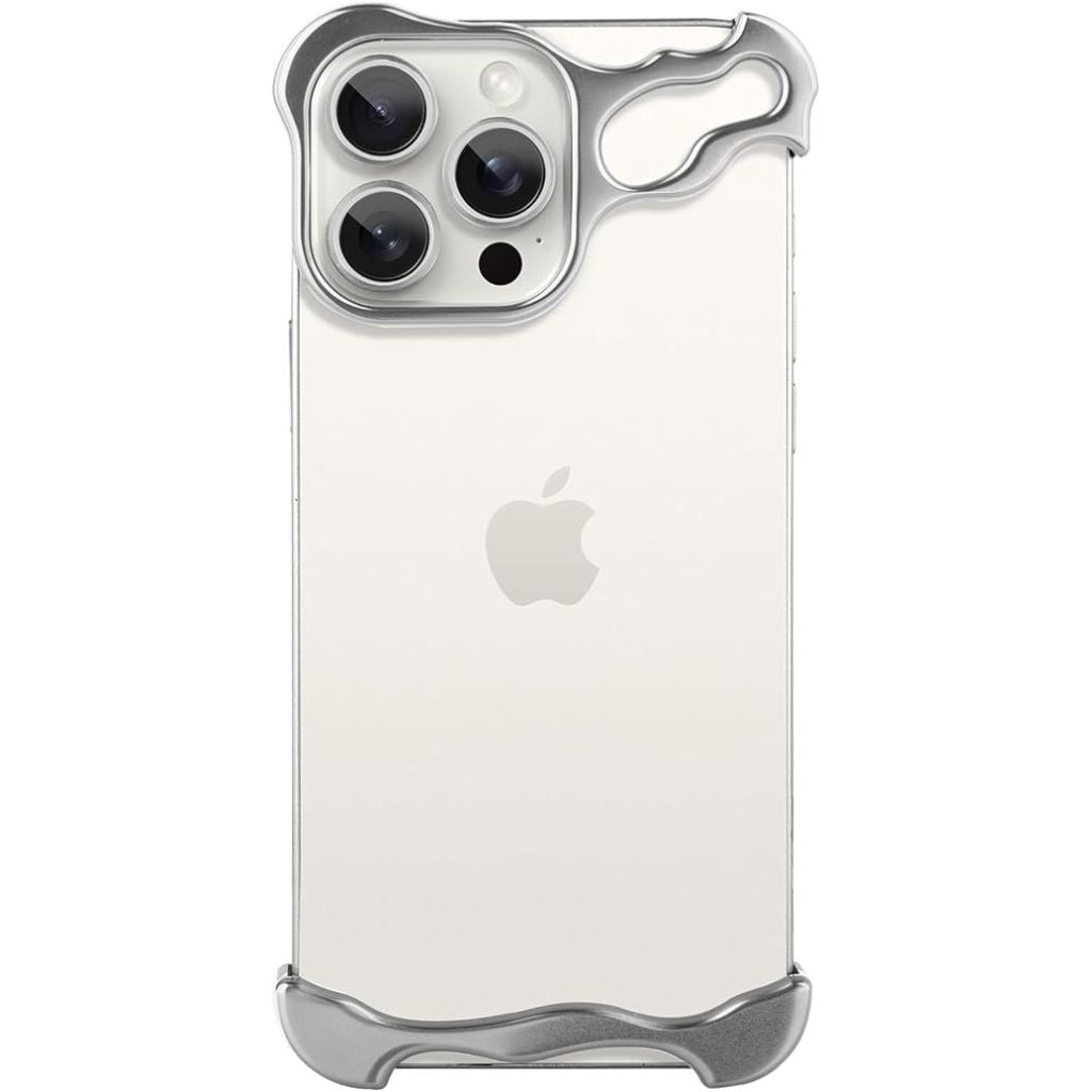 iPhone Fodral Klar Minimalistisk Metallkant Design
