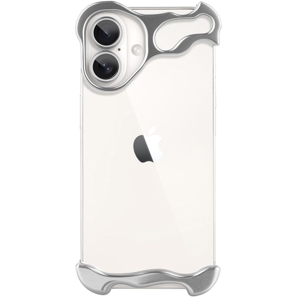iPhone Fodral Klar Minimalistisk Metallkant Design