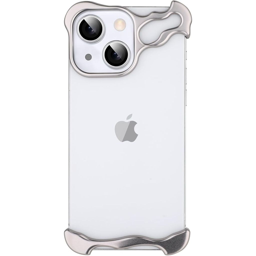 iPhone Fodral Klar Minimalistisk Metallkant Design