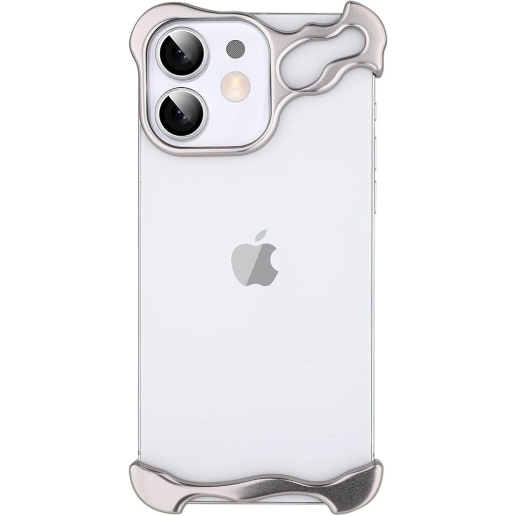 iPhone Fodral Klar Minimalistisk Metallkant Design