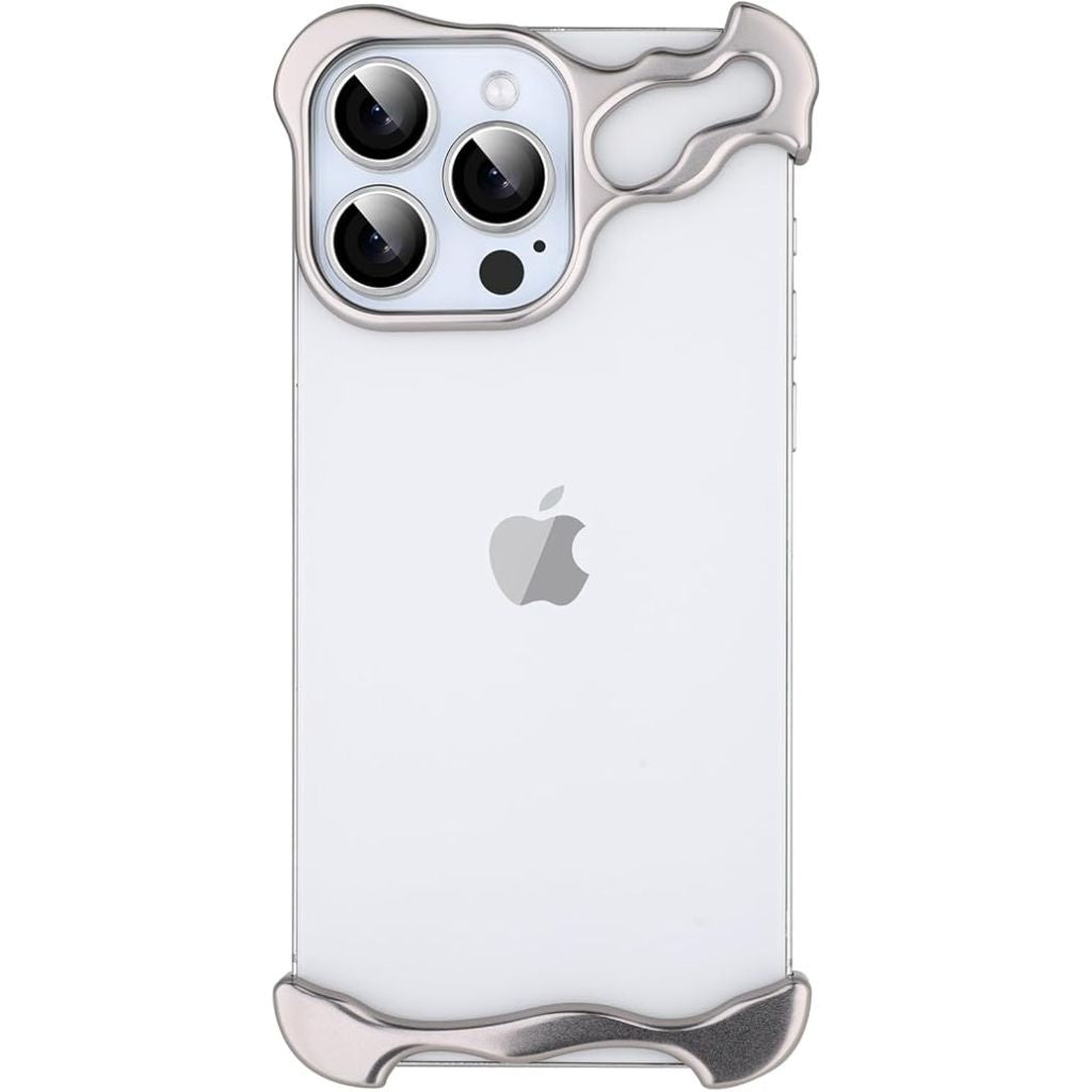 iPhone Fodral Klar Minimalistisk Metallkant Design