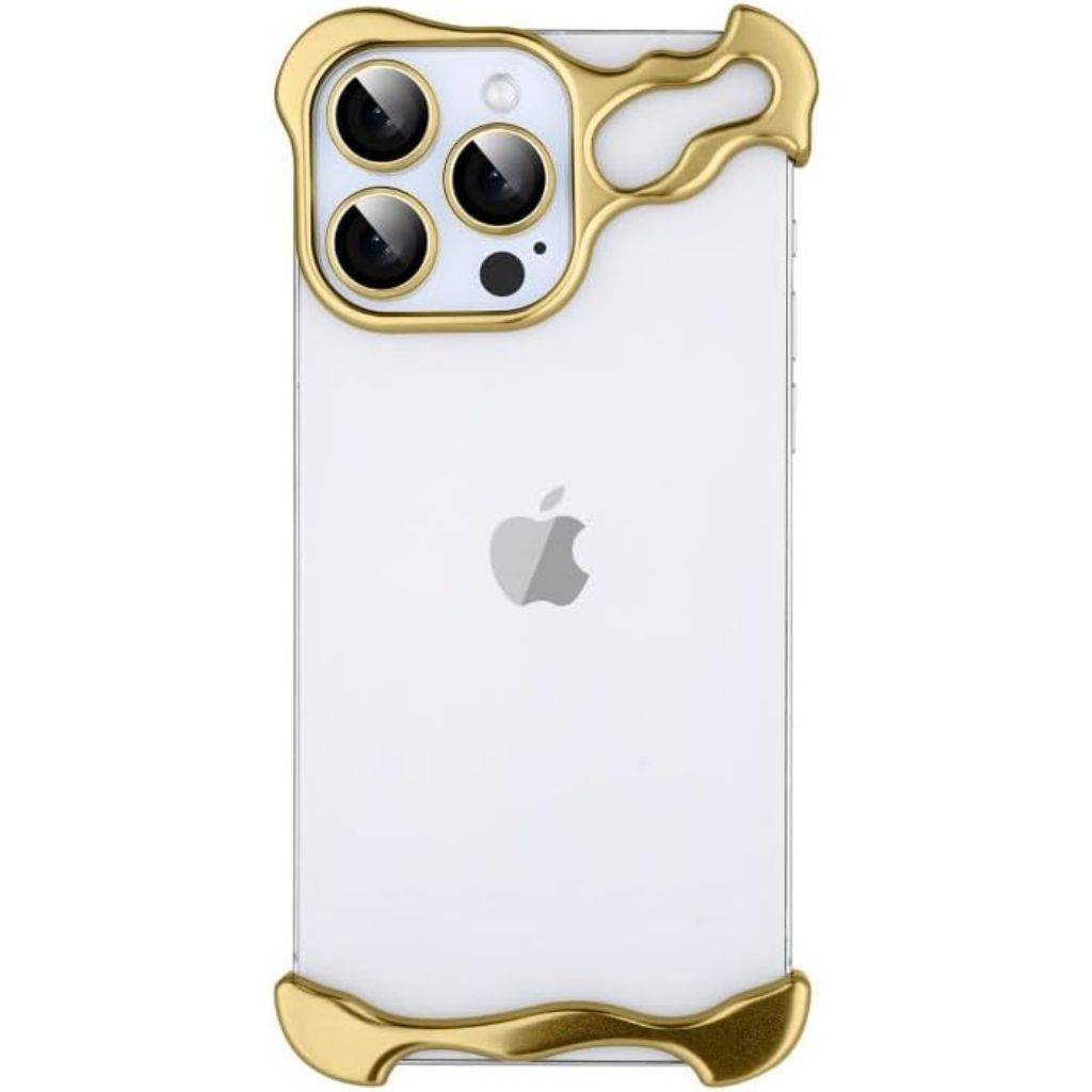iPhone Fodral Klar Minimalistisk Metallkant Design