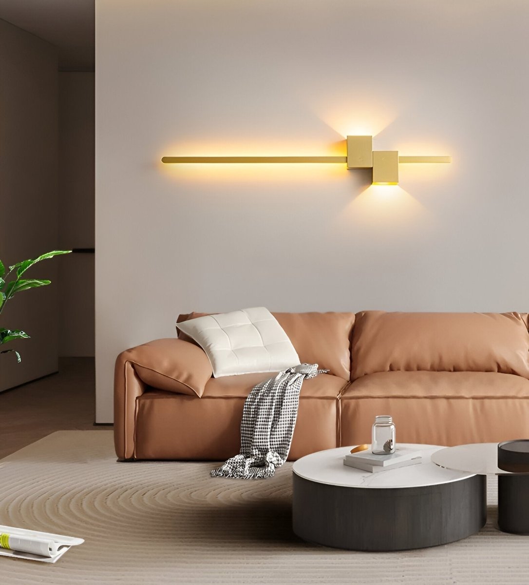 Minimalistisk LED-vägglampa - The Line - Modern &amp; elegant belysning