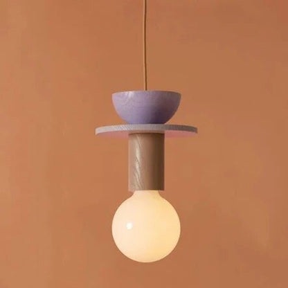 Minimalistisk Träeffekt LED Pendellampa