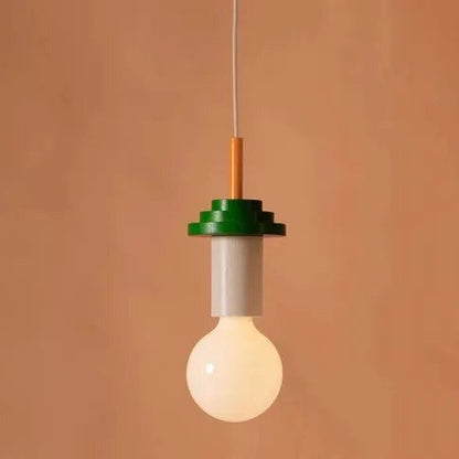 Minimalistisk Träeffekt LED Pendellampa