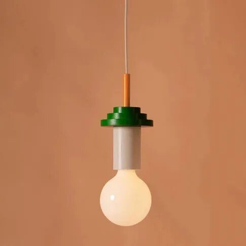 Minimalistisk Träeffekt LED Pendellampa