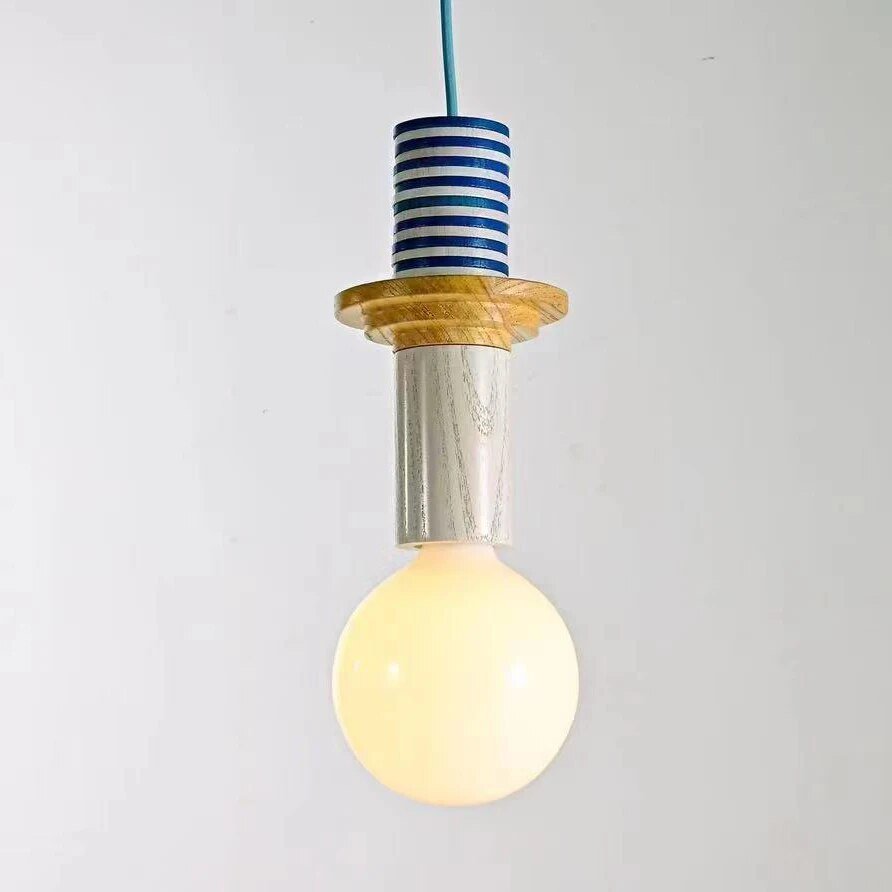 Minimalistisk Träeffekt LED Pendellampa