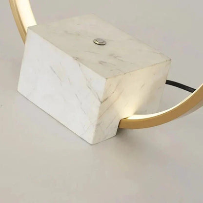 Minimalistisk Ambient Koppar Marmor Lampa - Vit Guld