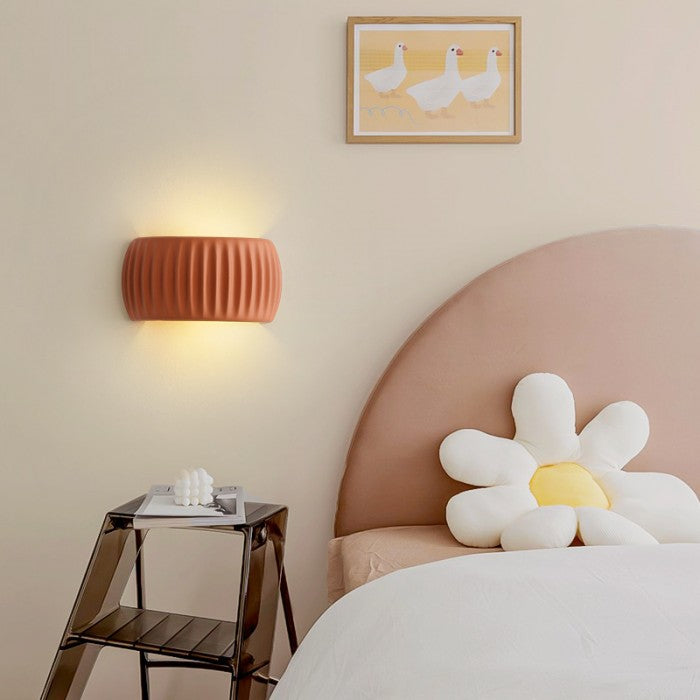 Art Deco Harp Ribbad Vägglampa – Stilig Modern Väggsconces