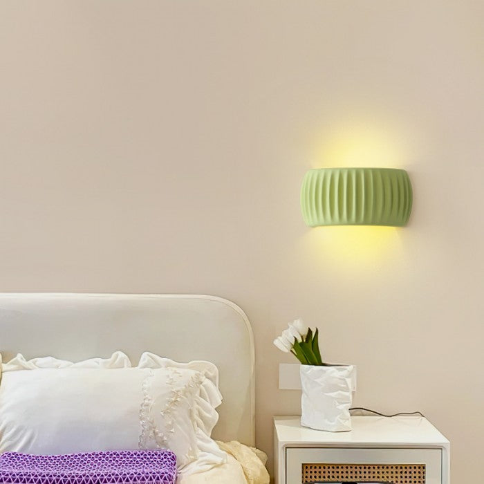 Art Deco Harp Ribbad Vägglampa – Stilig Modern Väggsconces