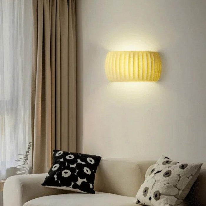 Art Deco Harp Ribbad Vägglampa – Stilig Modern Väggsconces